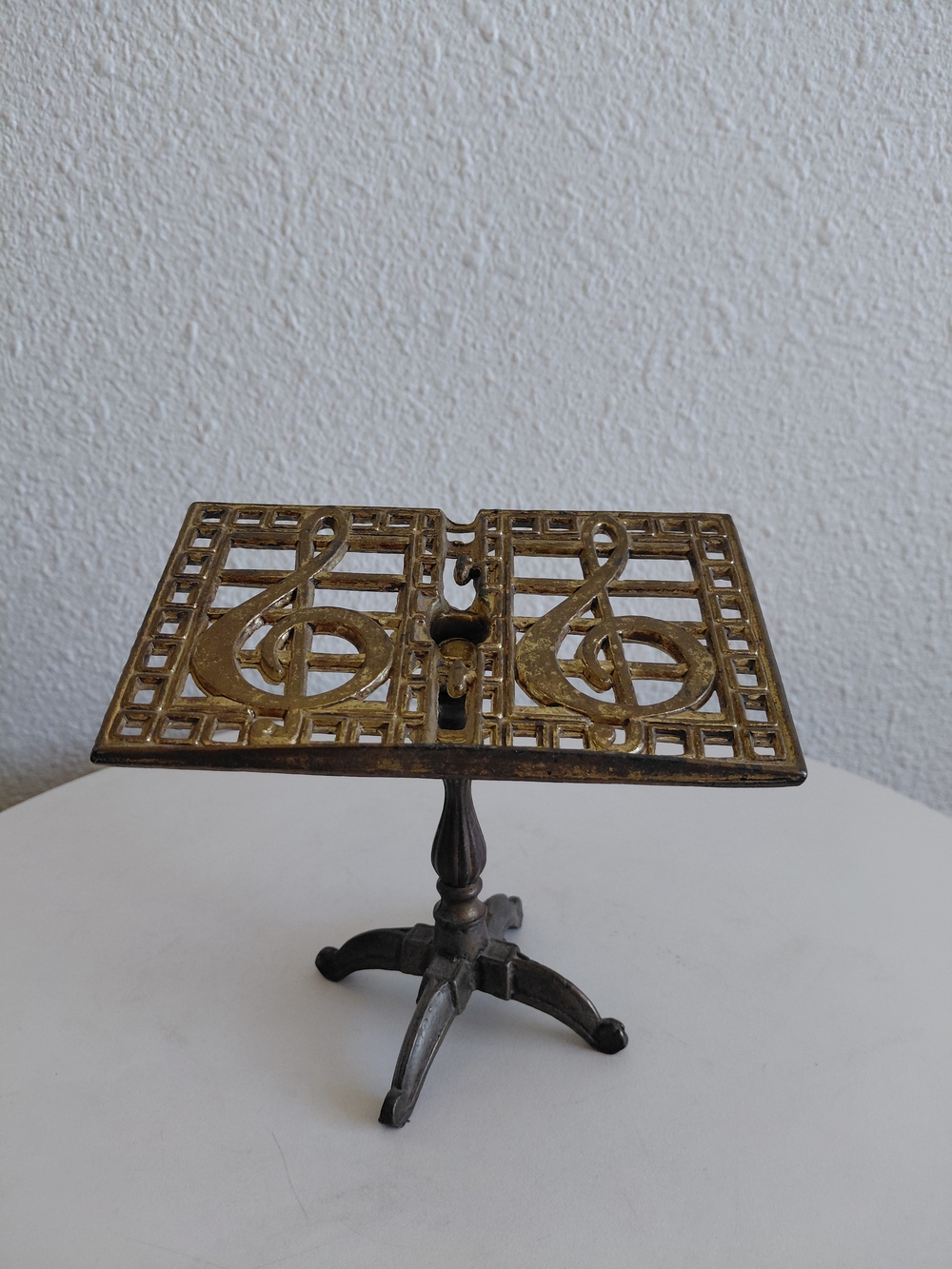 Antique Mini Miniature Brass/Metal Music Sheet/Photo Display/Recipe Stand